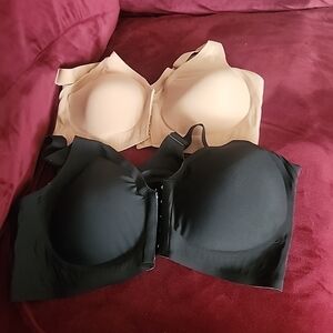 2 Women Posture Corrector Bra Full Coverage Front Closure Wire Free Xl, 38 C,D